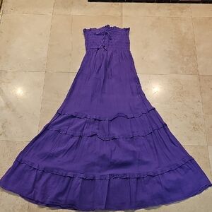 GAP Purple Maxi Dress Elegant Flowing Silhouette